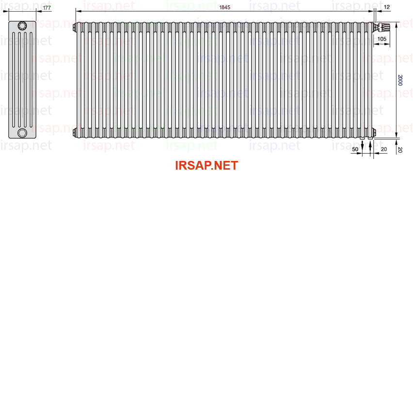 Радиатор IRSAP Tesi 52000/41 T25 CL 01